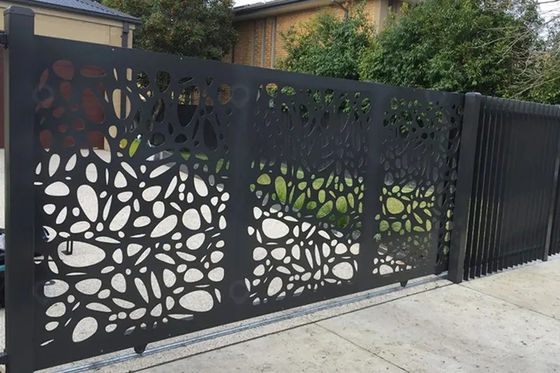 Square Powder Coated Aluminum Gate Exterior Sliding Door Design